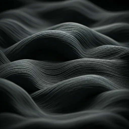 Macro shot of dark woven silk fabric texture