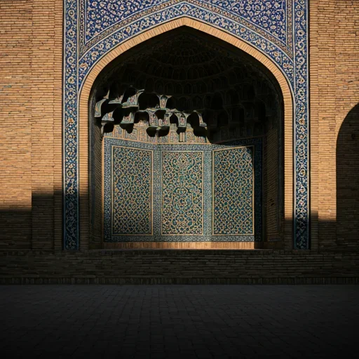 Architectural tilework from Shah-i-Zinda