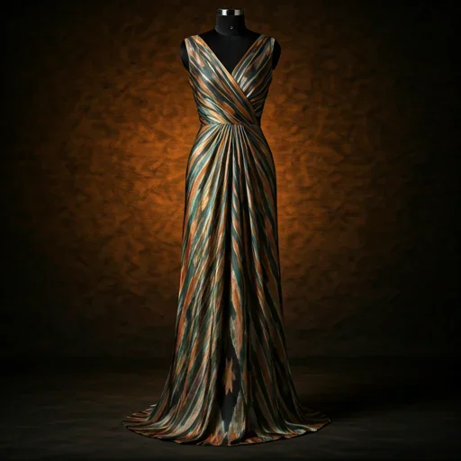 Atlas Silk Gown
