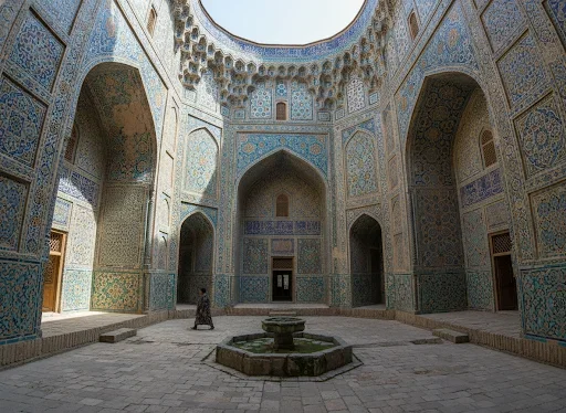 Shah-i-Zinda tilework in Samarkand